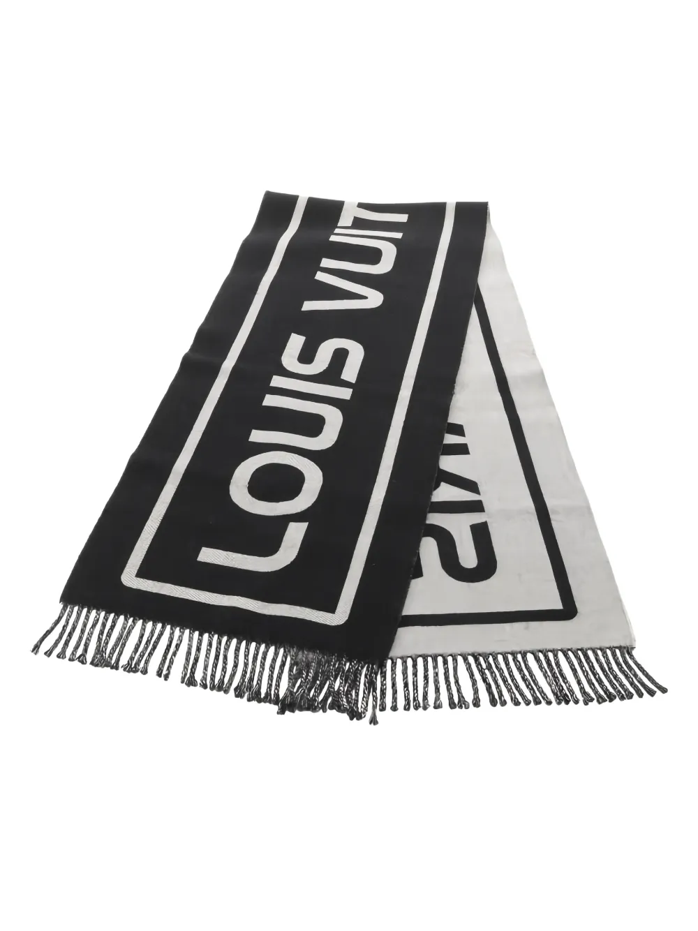 Louis Vuitton Pre-Owned 2018 City Gravity logo scarf - Nero