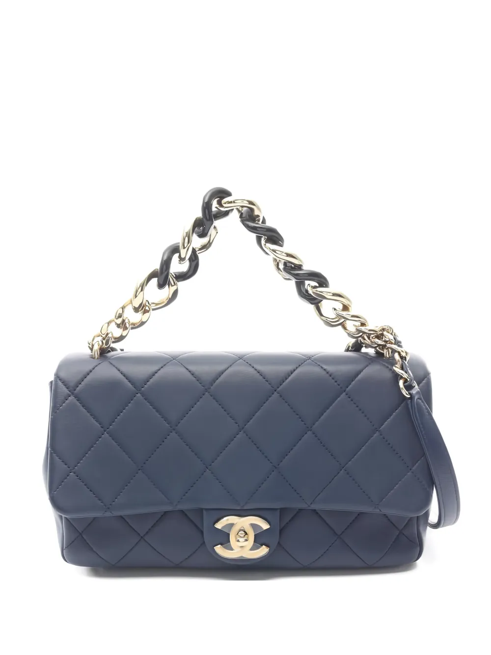 CHANEL Pre-Owned 2019 diamond-quilting two-way chain tote bag - Blu