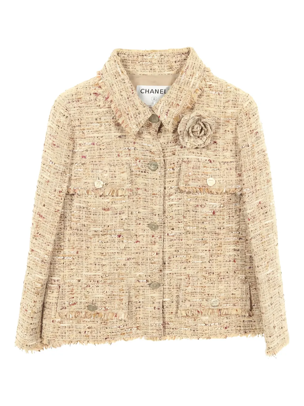 CHANEL Pre-Owned 1986-1988 Coco Mark button jacket - Toni neutri