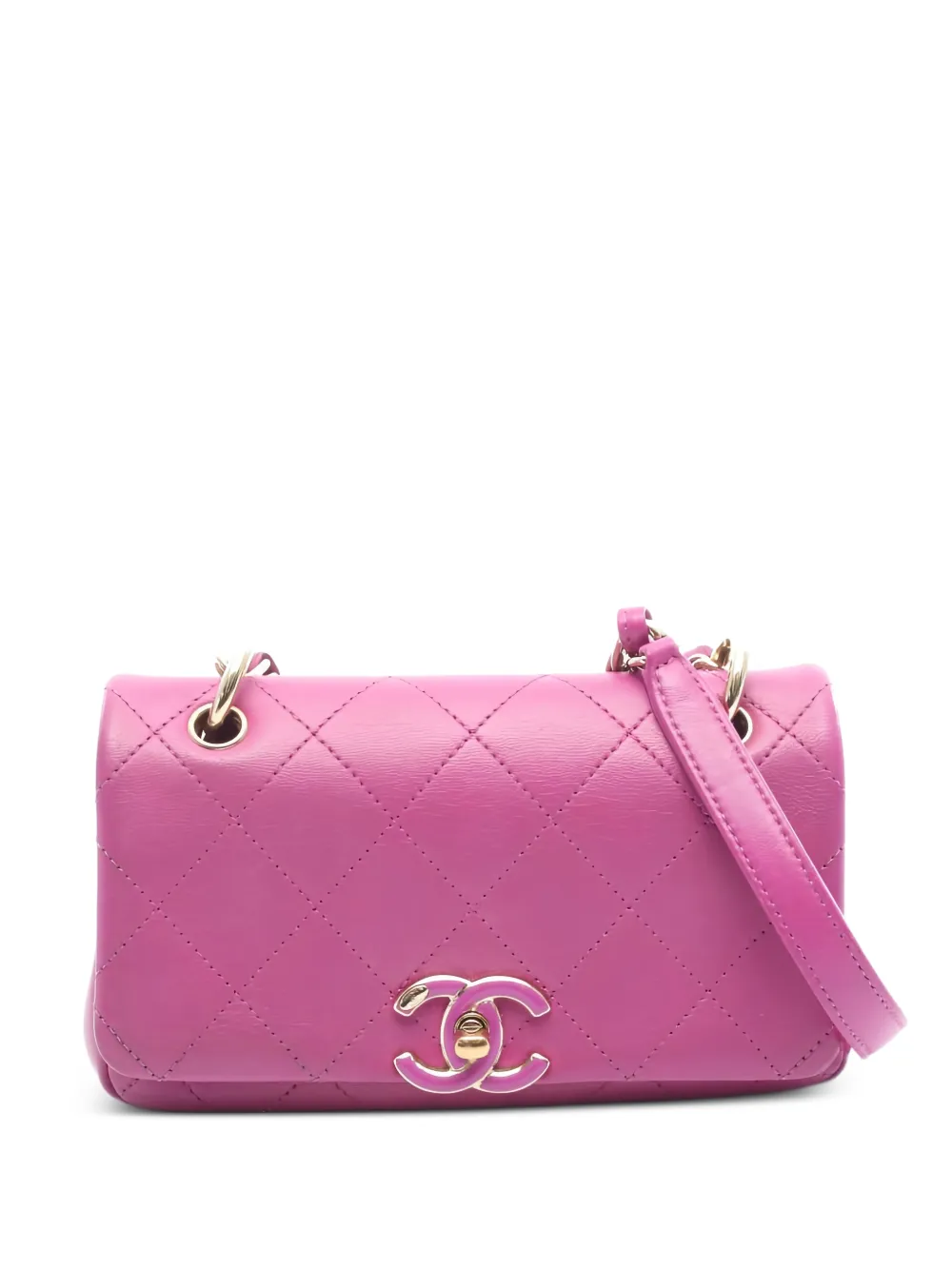 CHANEL Pre-Owned 2020-2021 small Flap shoulder bag - Rosa