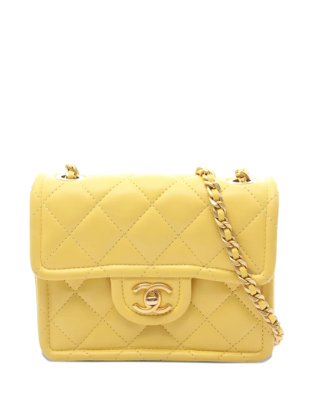 CHANEL Pre-Owned 2021-2022s Matelasse chain shoulder bag - Giallo