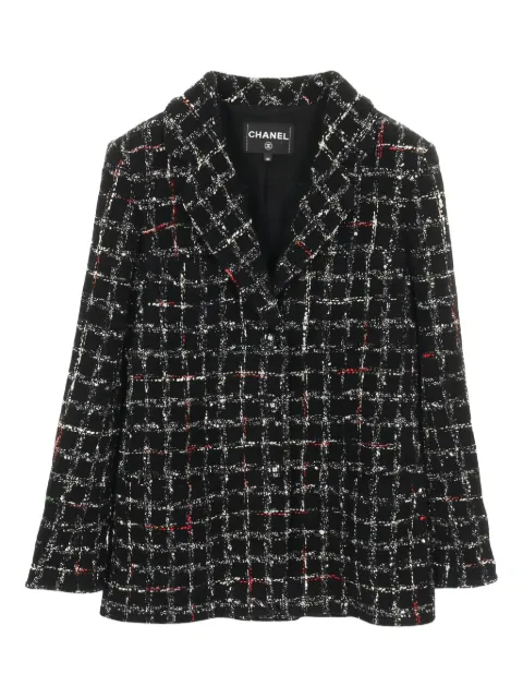 CHANEL Pre-Owned 1986-1988 button-front tweed jacket