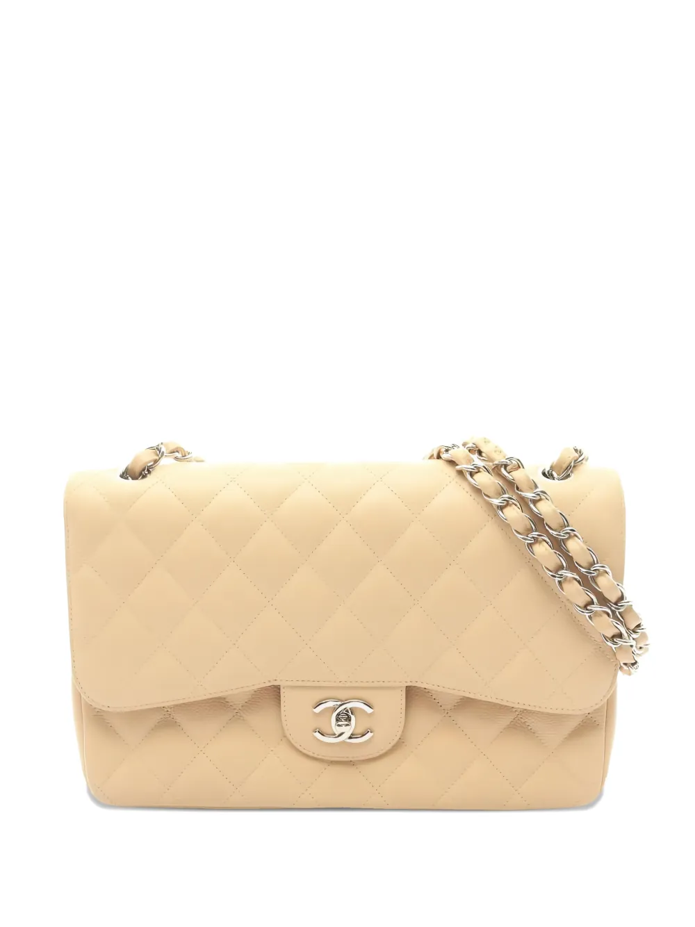 CHANEL Pre-Owned 2010-2011 decamatlassé flap shoulder bag - Toni neutri