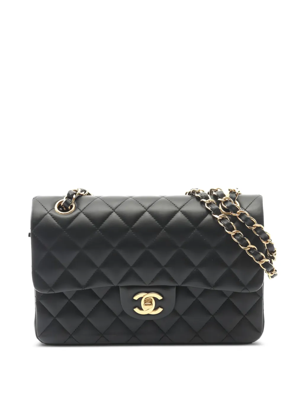 CHANEL Pre-Owned 2020s Double Flap lambskin shoulder bag - Nero