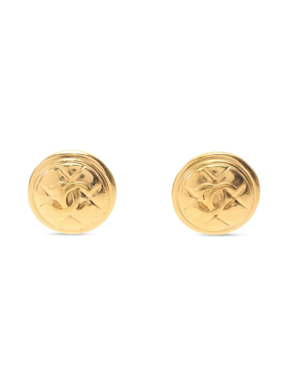 CHANEL Pre-Owned 1986-1988 Coco mark earrings - Oro