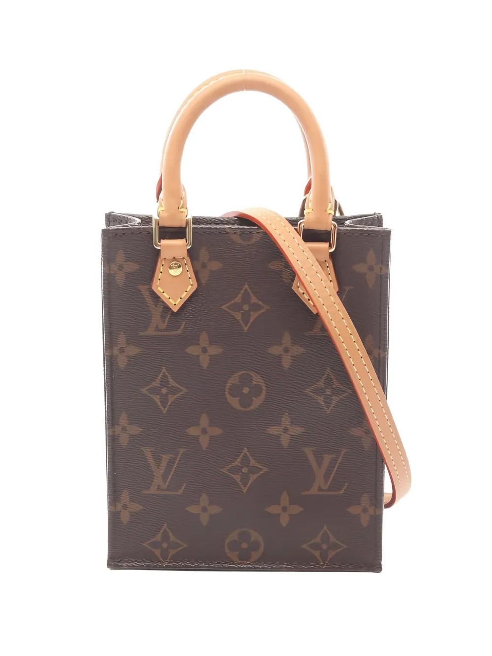 Louis Vuitton Pre-Owned 2021s Petit Sac Plat monogram tote bag - Marrone
