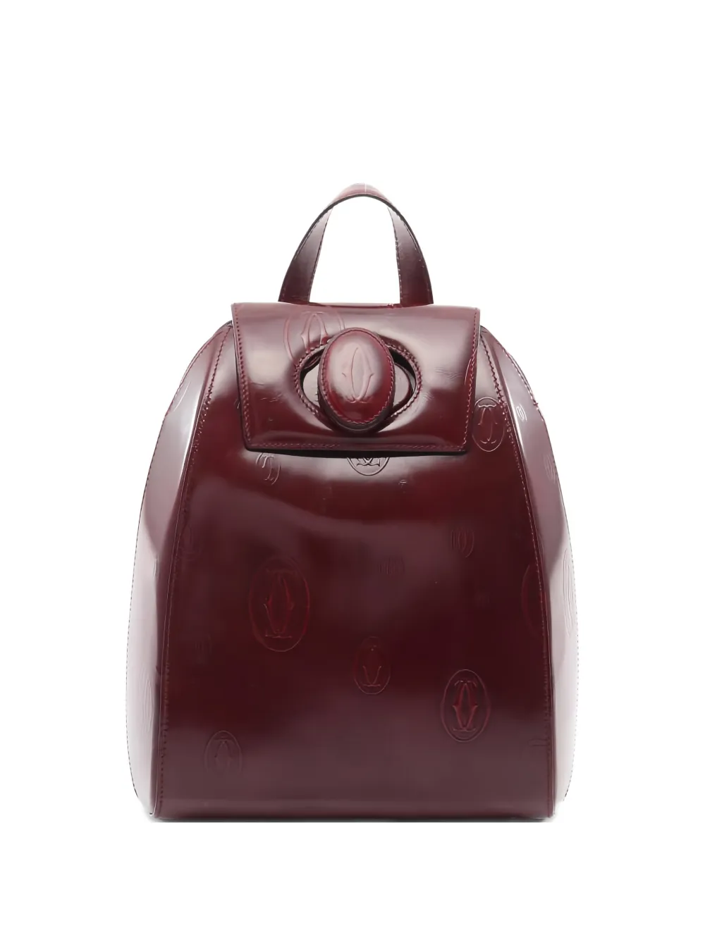 Cartier 10s leather pattern backpack - Rosso