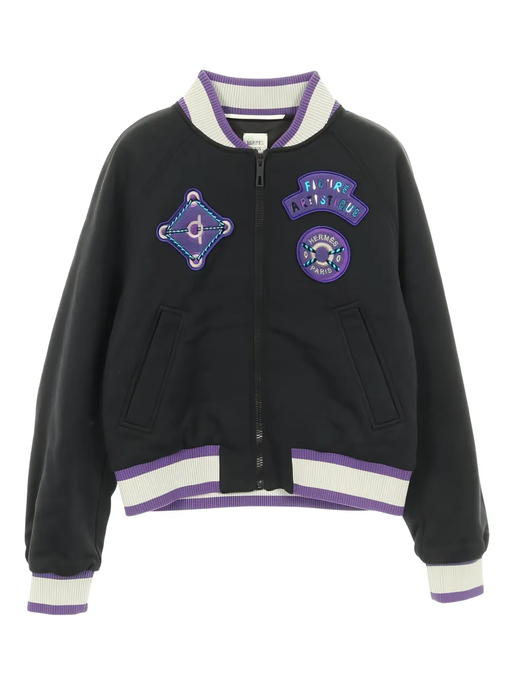 Hermès Pre-Owned 2020s Figure Artistique blouson - Nero