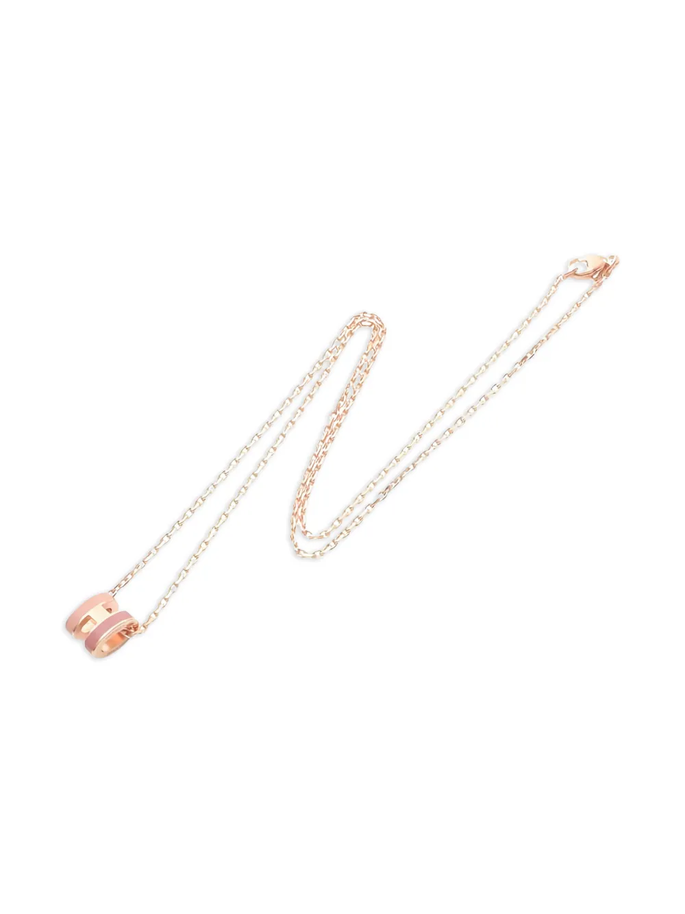 Hermès Pre-Owned 2010s Mini Pop H letter pendant necklace - Rosa