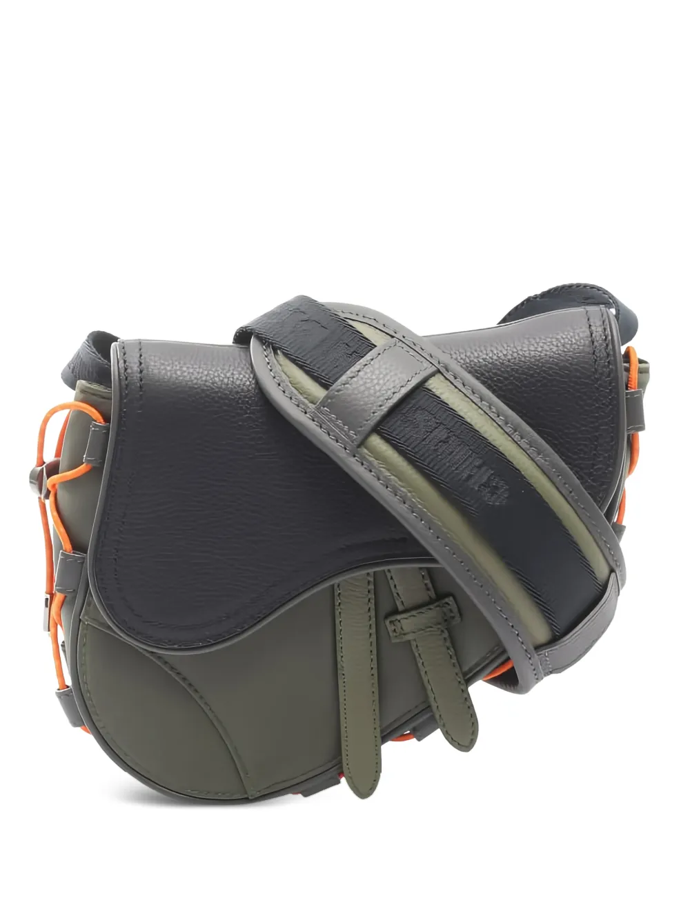 Christian Dior Pre-Owned x Sacai 2010s saddle leather shoulder bag - Grün