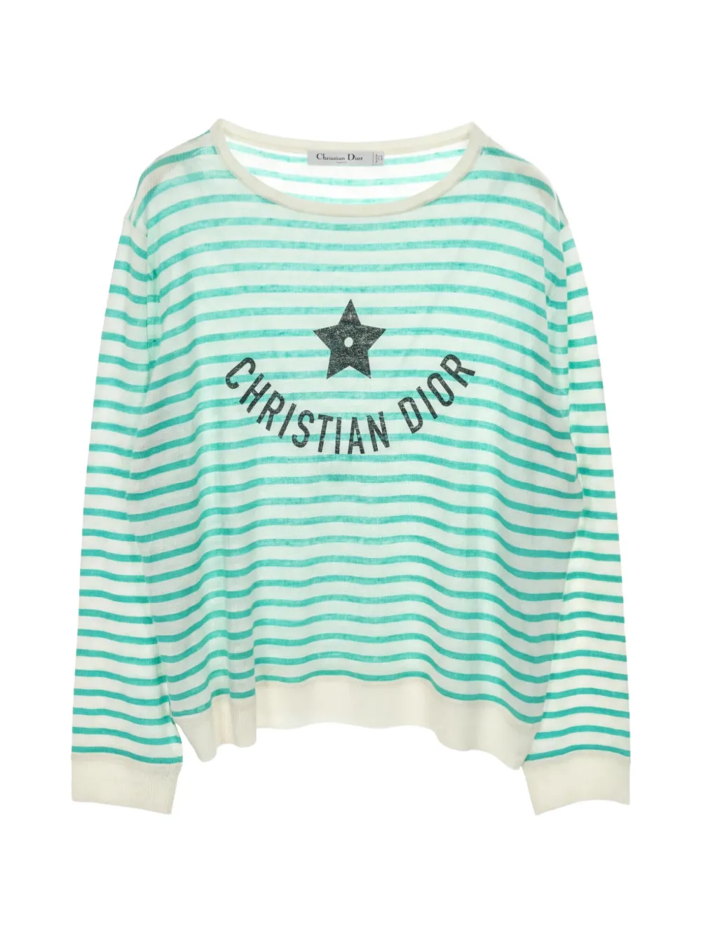 Christian Dior Pre-Owned Top Diorivera a righe - Bianco
