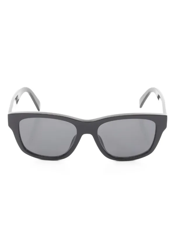 Celine Pre-owned 2010s Logo Square Sunglasses in Black