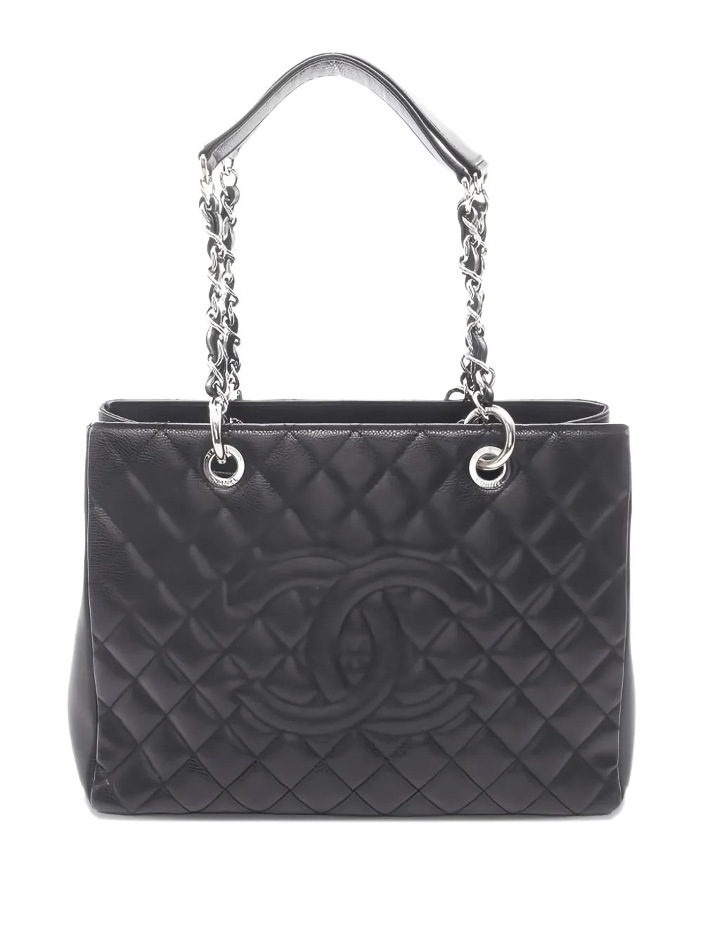 CHANEL Pre-Owned 2013-2014 Matelasse chain tote-bag - Nero