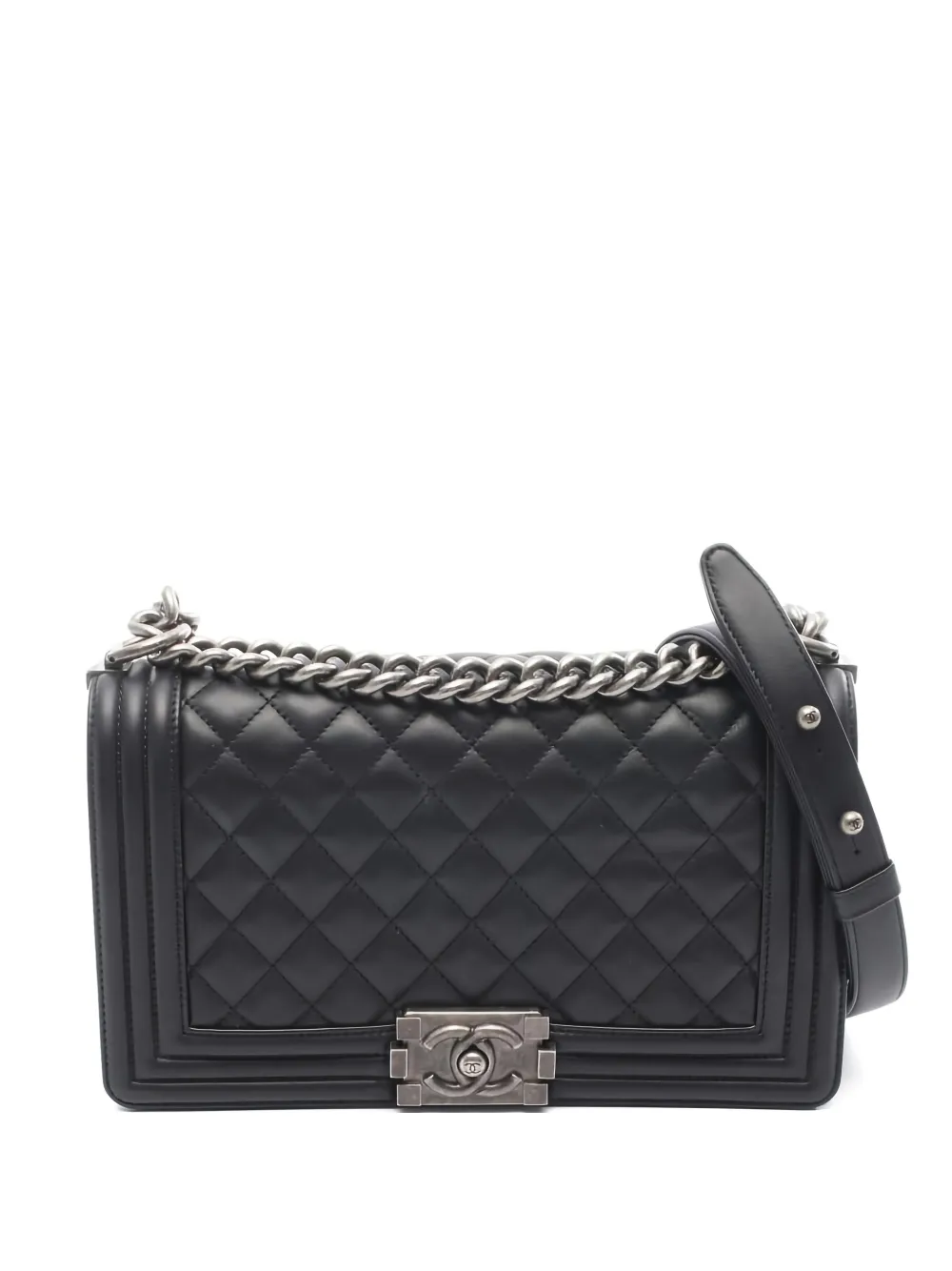 CHANEL Pre-Owned 2019 Boy Chanel quilted shoulder bag - Nero