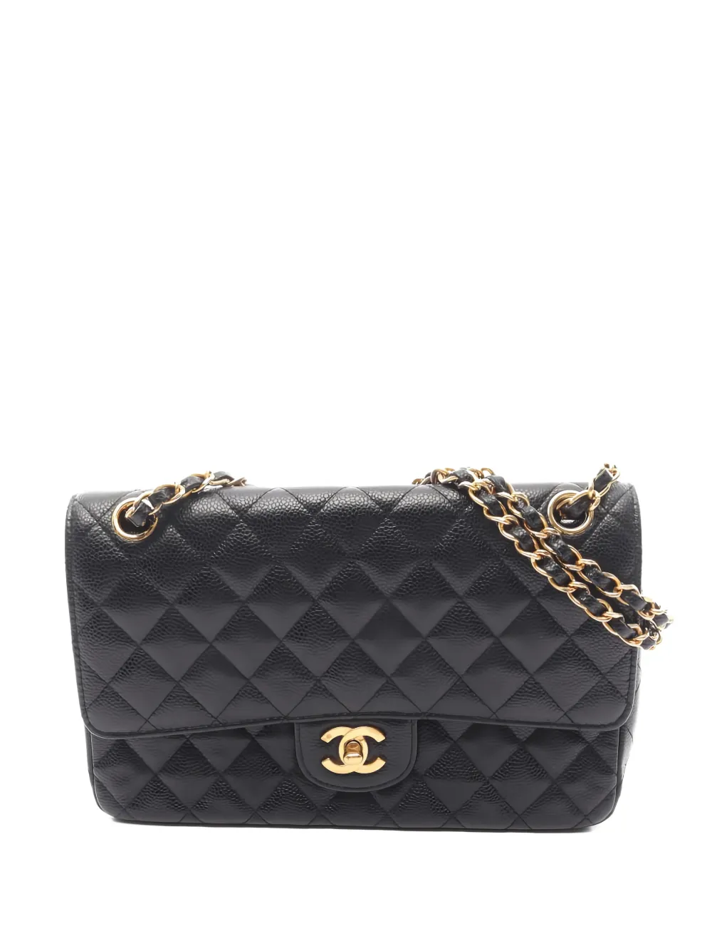 CHANEL Pre-Owned 1989-1991 quilted chain shoulder bag - Black