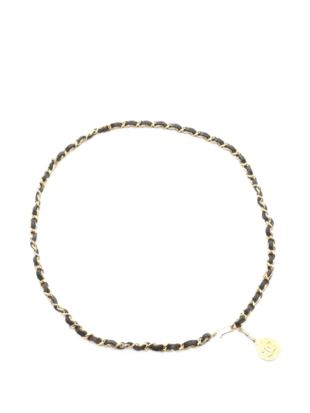 CHANEL Pre-Owned 1986-1988 coco mark chain belt - Oro