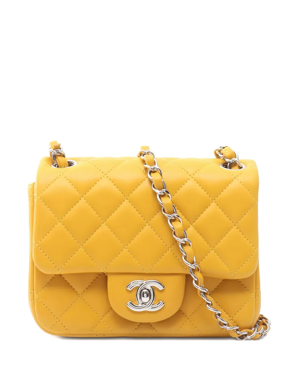 CHANEL Pre-Owned 2014 quilted chain shoulder bag - Giallo