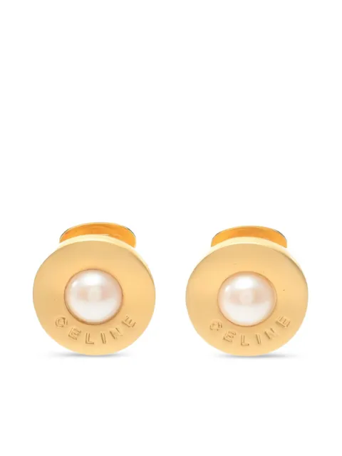 Celine Pre-Owned 2010s logo-engraved earrings