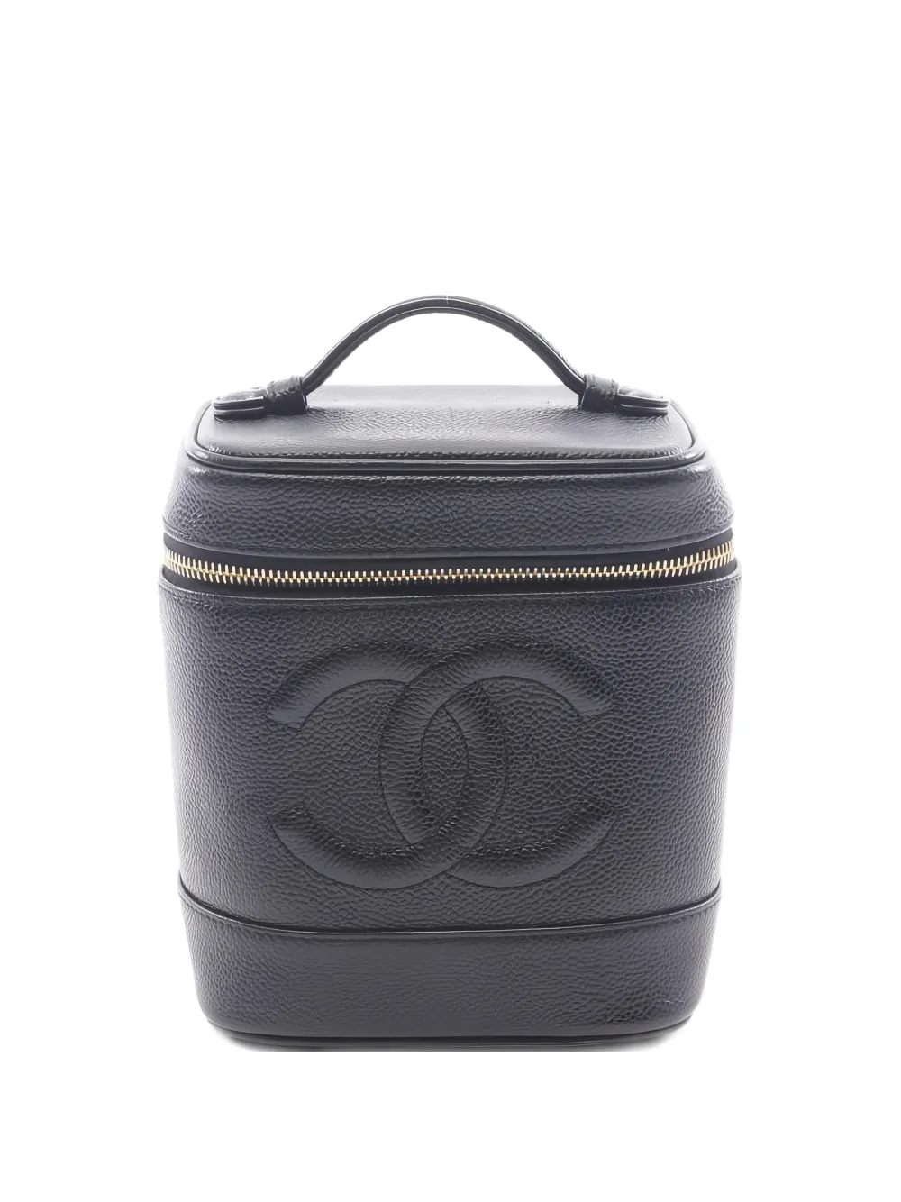 CHANEL Pre-Owned 2002-2003 interlocking-CC logo-debossed tote bag - Nero