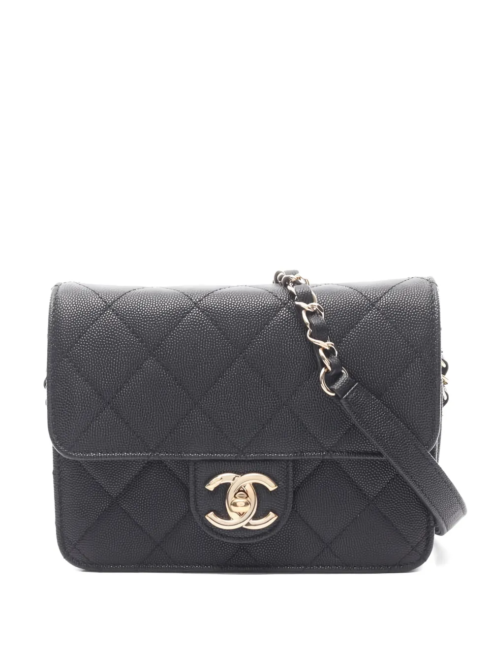 CHANEL Pre-Owned 2020s mini matelassé cross body bag - Nero