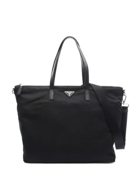 Prada Pre-Owned logo-plaque tote bag