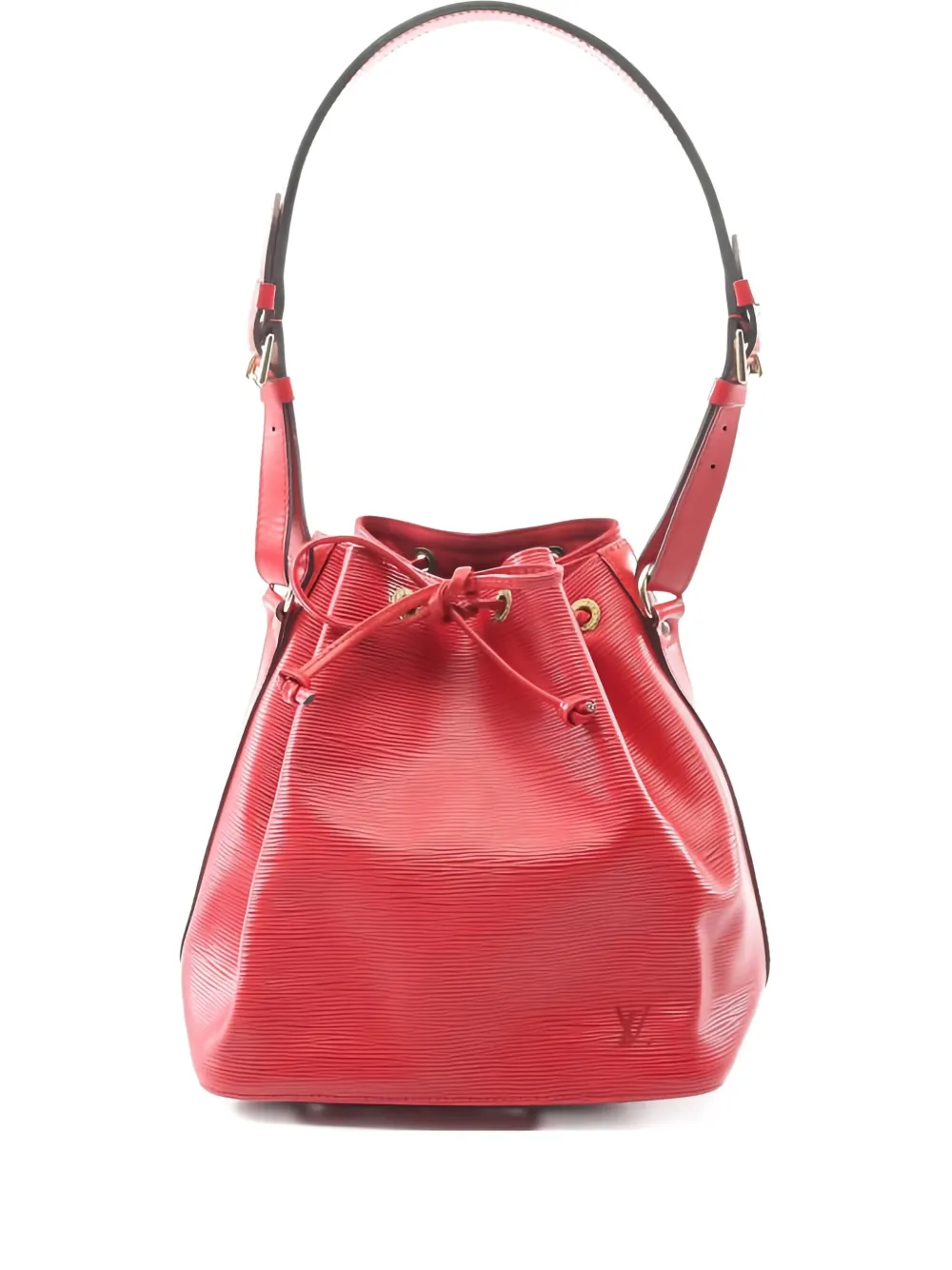 Louis Vuitton Pre-Owned 1995 Petit Noe leather bucket bag - Rosso