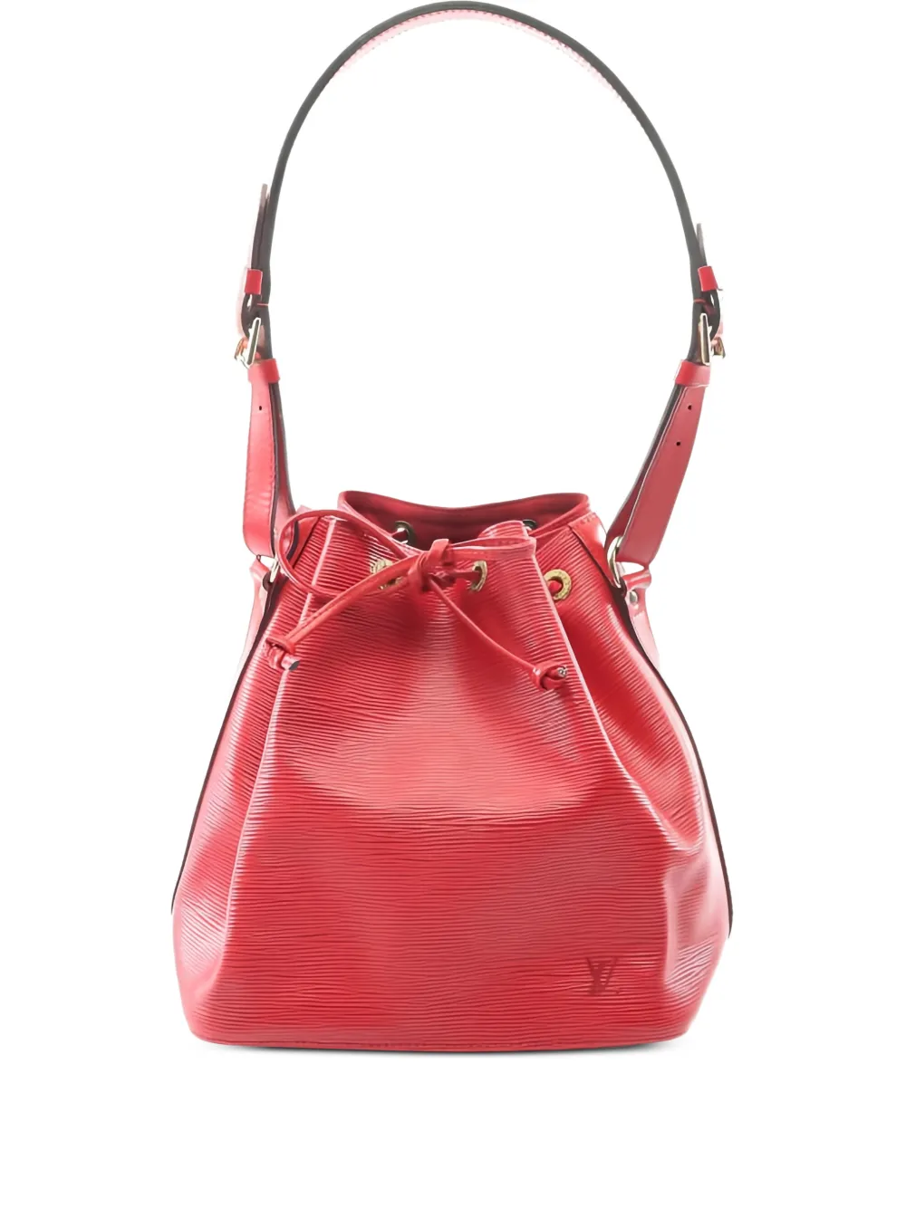 Louis Vuitton Pre-Owned 1995 Petit Noe leather bucket bag - Rosso