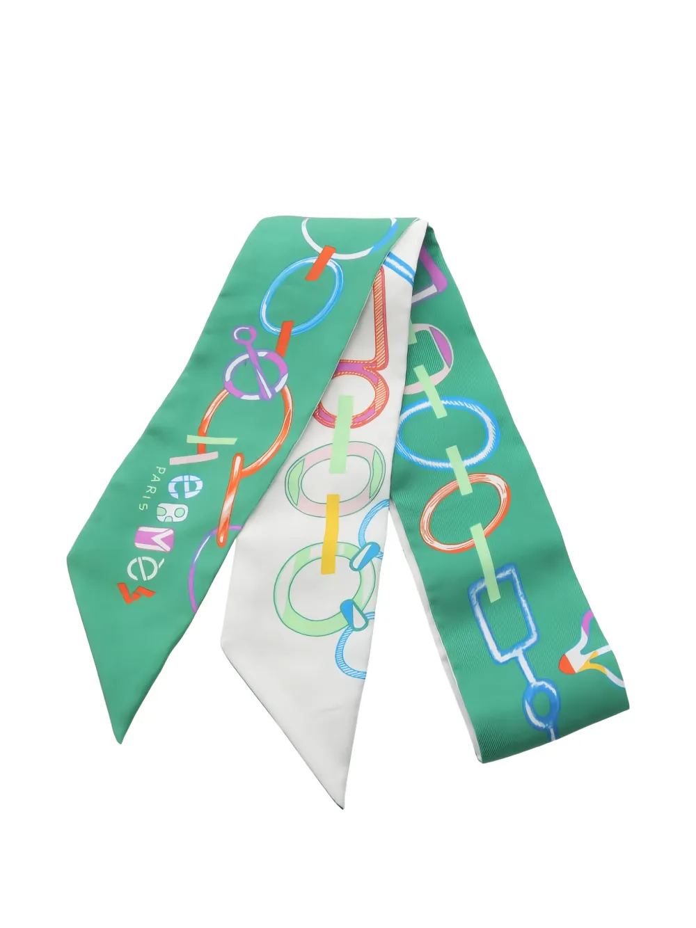 Hermès Pre-Owned 2010s Do Re Boucles silk scarf - Verde