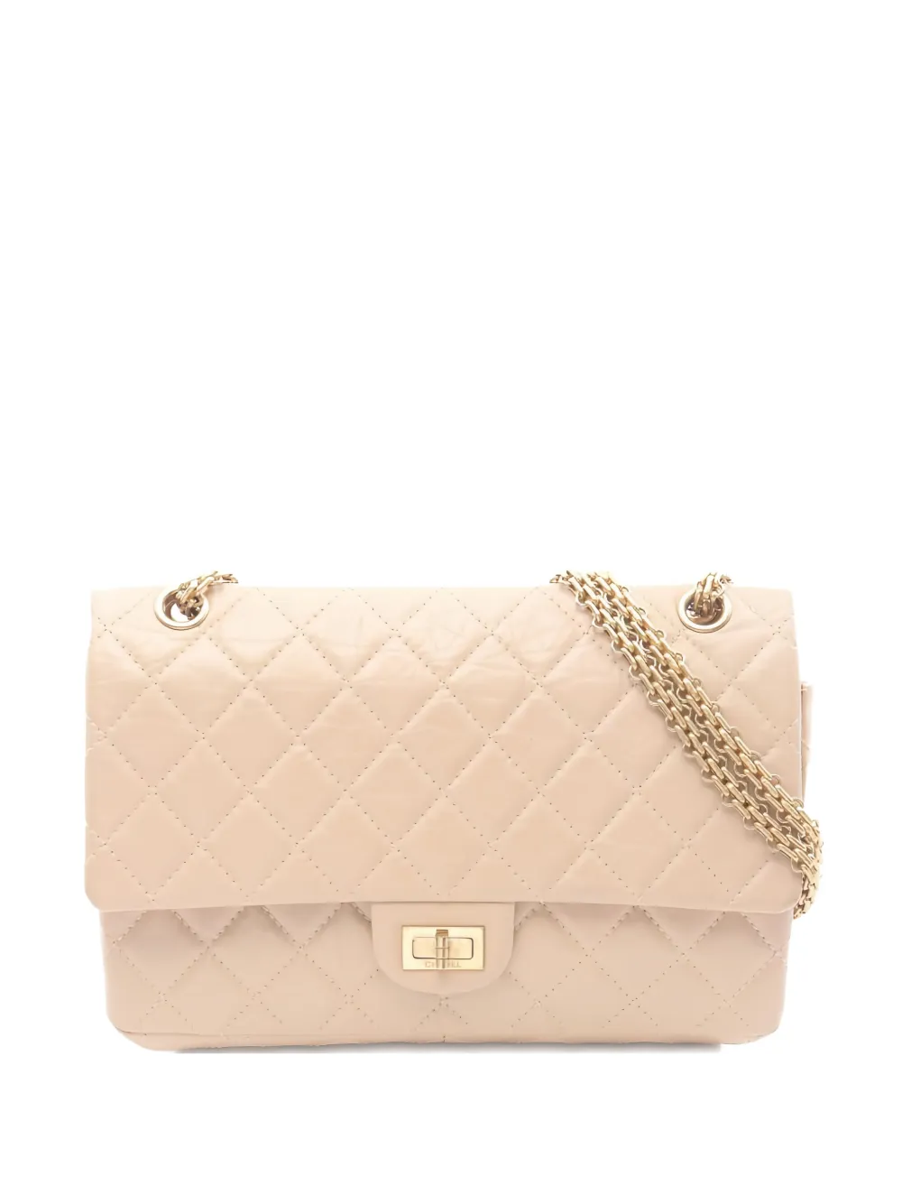 CHANEL Pre-Owned 2013-2014 2.55 diamond-quilted shoulder bag - Toni neutri