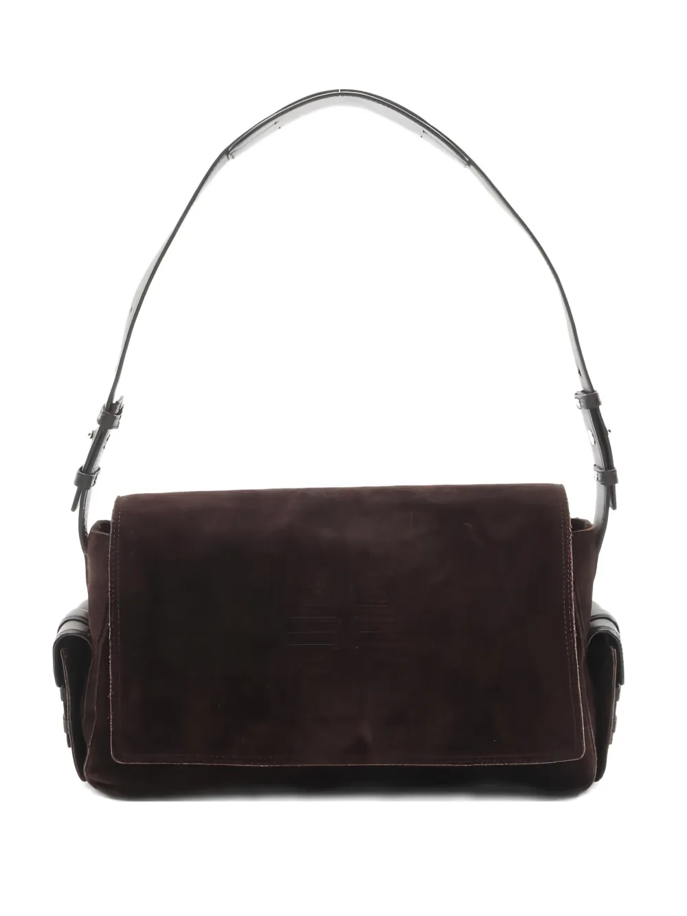Givenchy Pre-Owned 2000s 4G suede shoulder bag - Brown