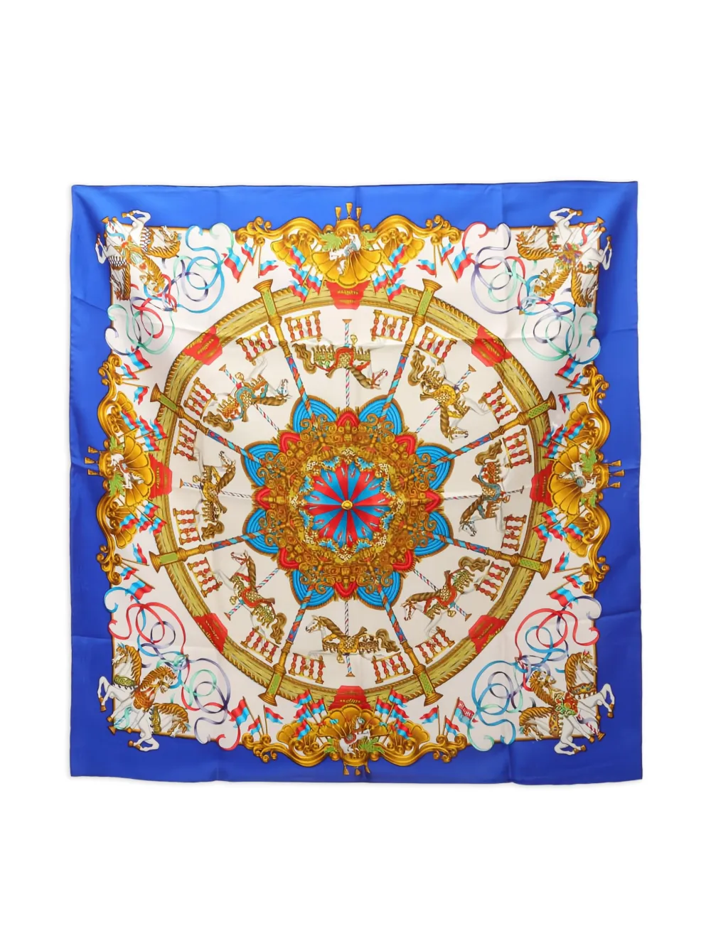 Hermès Pre-Owned 2010s silk scarf - Blu