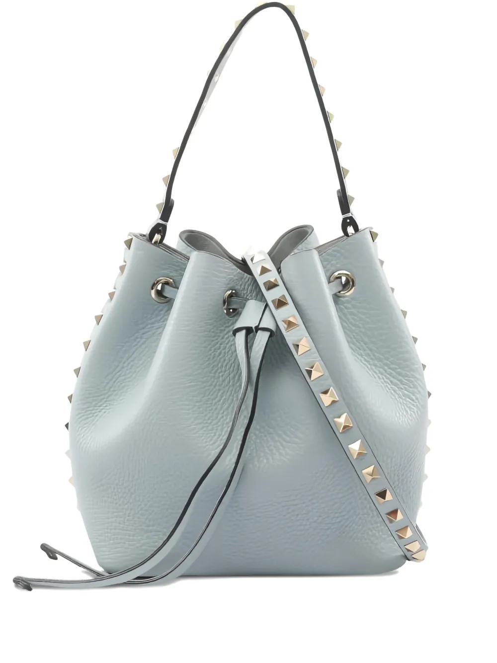 Valentino Garavani Pre-Owned 10s rockstud leather 2way handbag - Blu