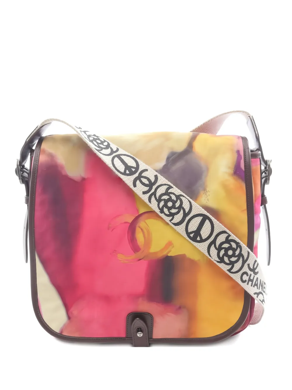 CHANEL Pre-Owned 2014-2015 coco mark suede shoulder bag - Rosa