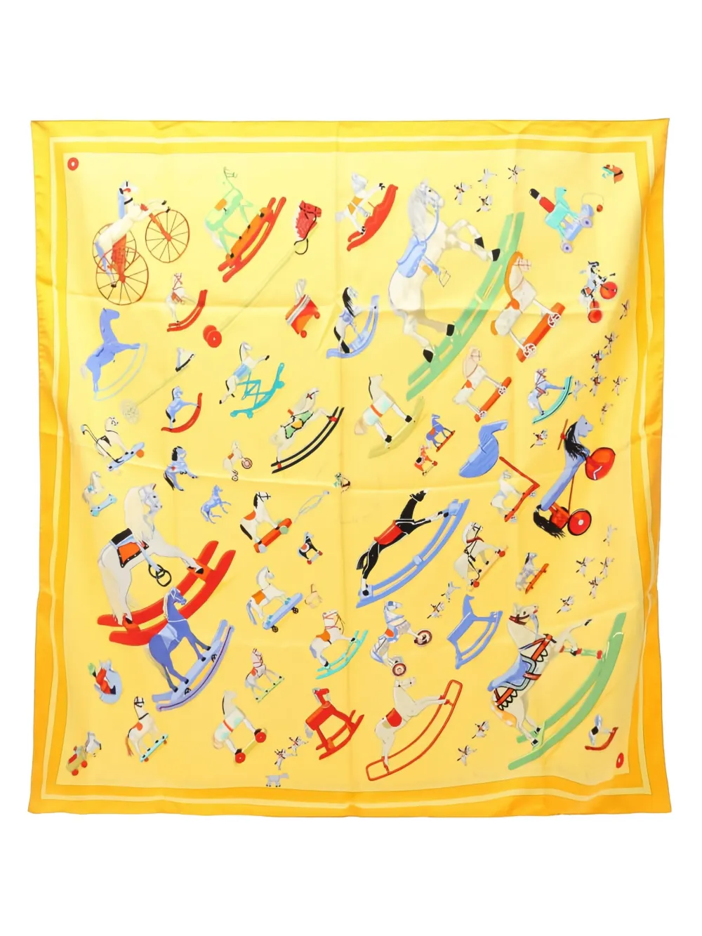 Hermès Pre-Owned 2000s Carré printed silk scarf - Giallo