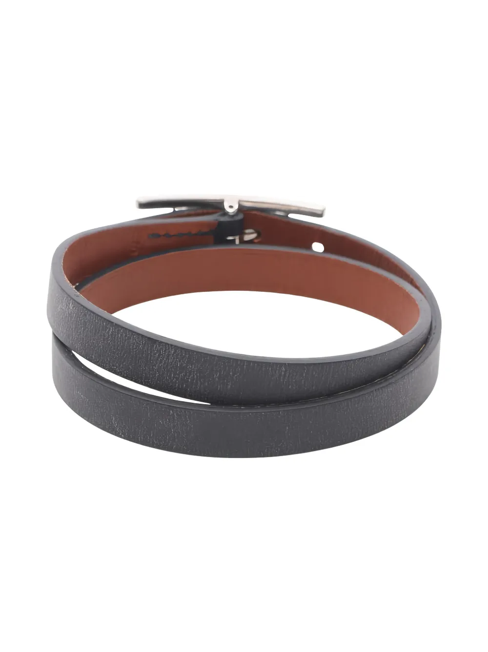 Hermès Pre-Owned 2010s Api 3 long leather bracelet - Nero