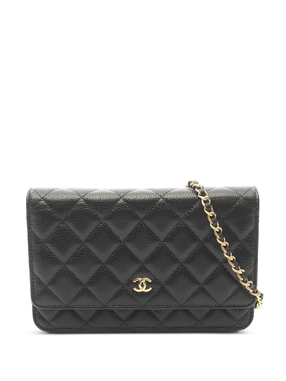 CHANEL Pre-Owned 2020s Matelasse chain caviar leather shoulder bag - Nero