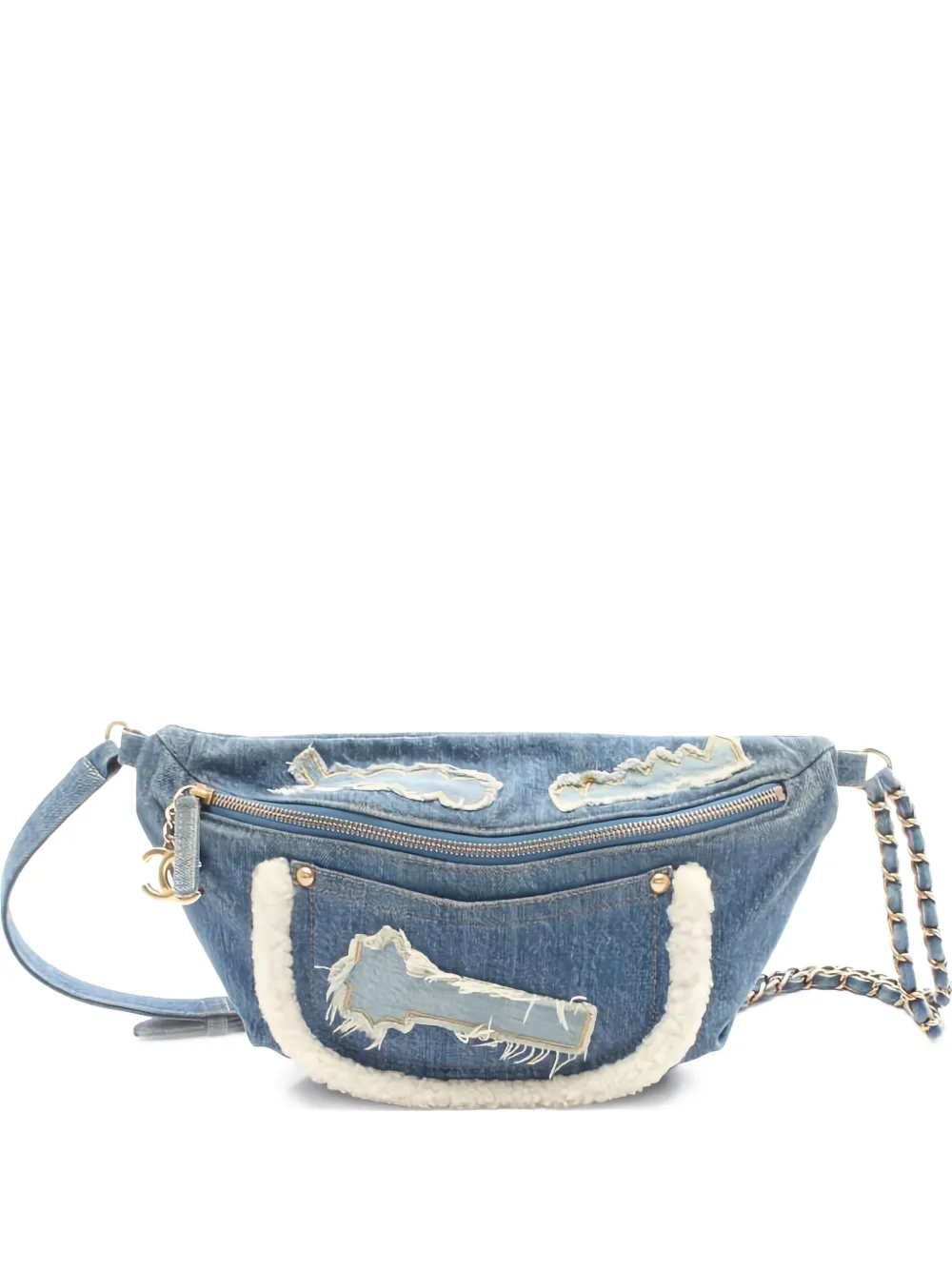 CHANEL Pre-Owned 2019 denim shoulder bag - Blu
