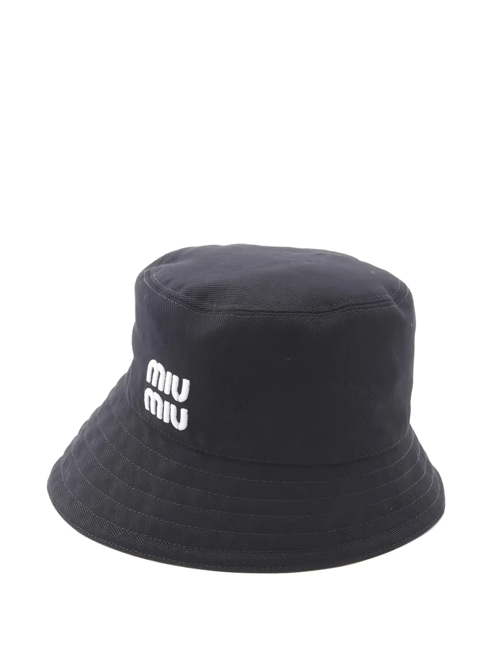 Miu Miu Pre-Owned 2010s logo-embroidery bucket hat - Nero