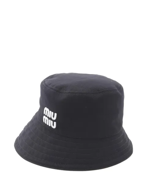 Miu Miu Pre-Owned 2010s logo-embroidery bucket hat
