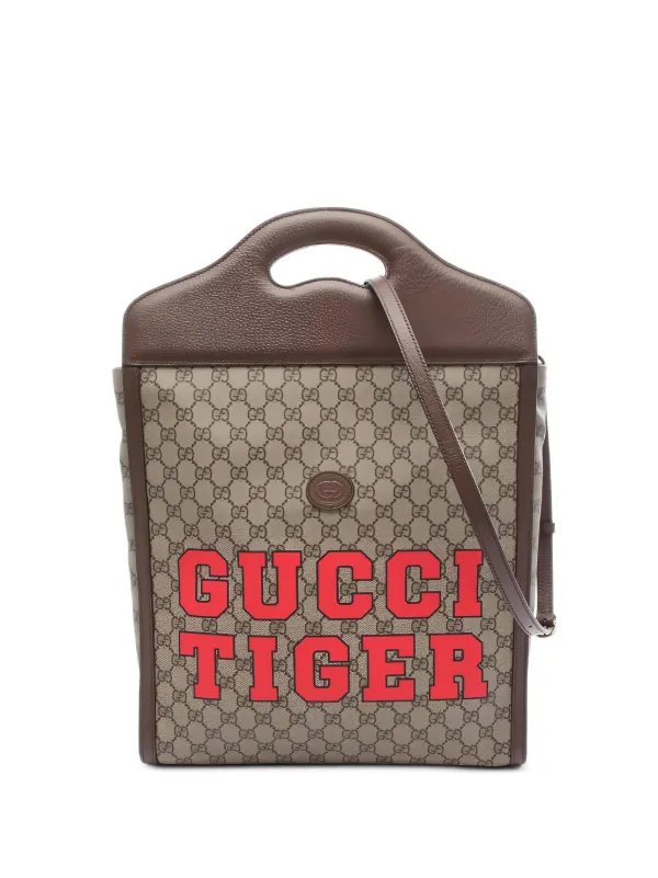 Gucci Pre-owned 2010s GG Supreme Leather Tote Bag in Neutrals