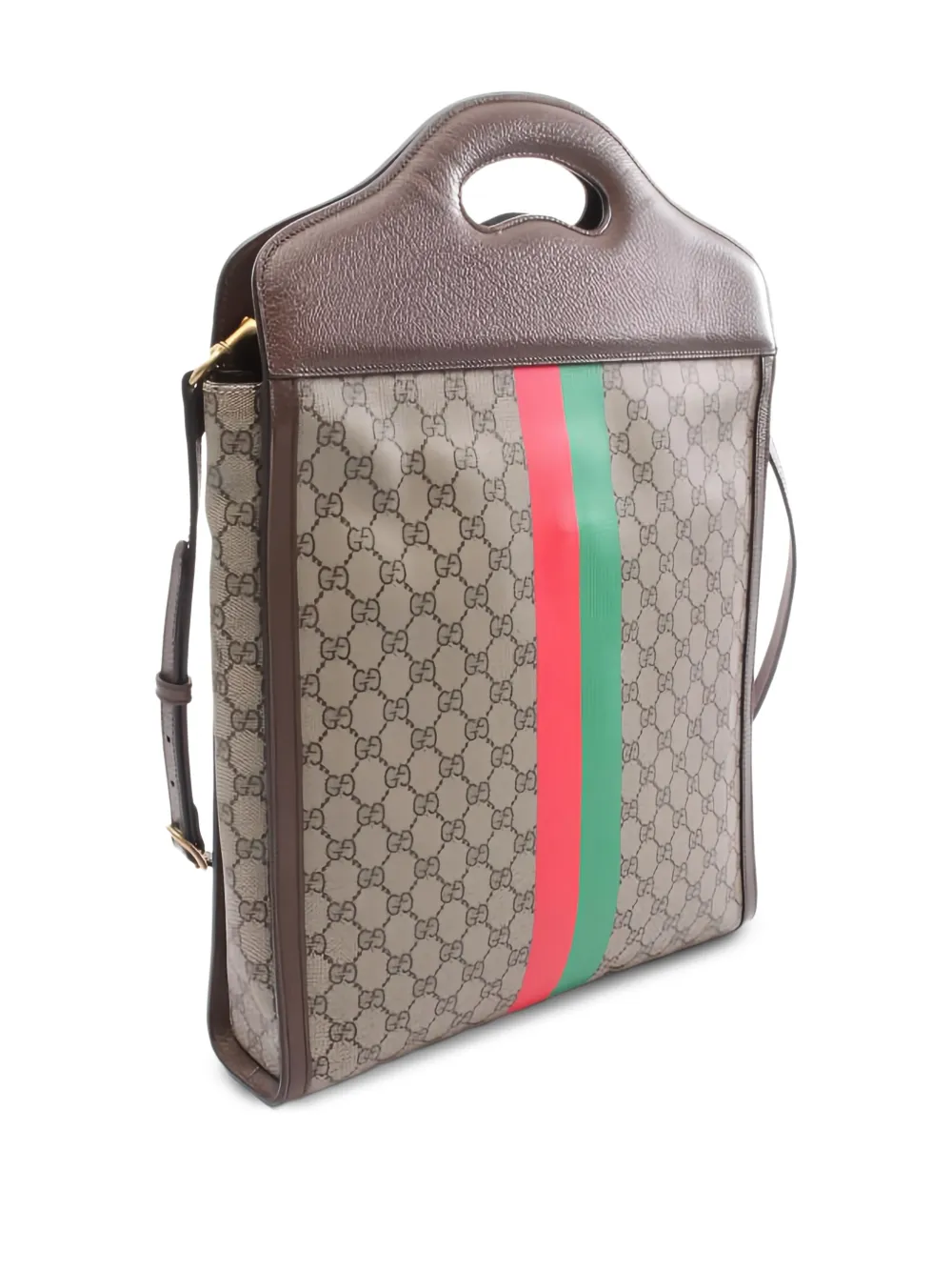 Gucci Pre-owned 2010s GG Supreme Leather Tote Bag in Neutrals, view 2