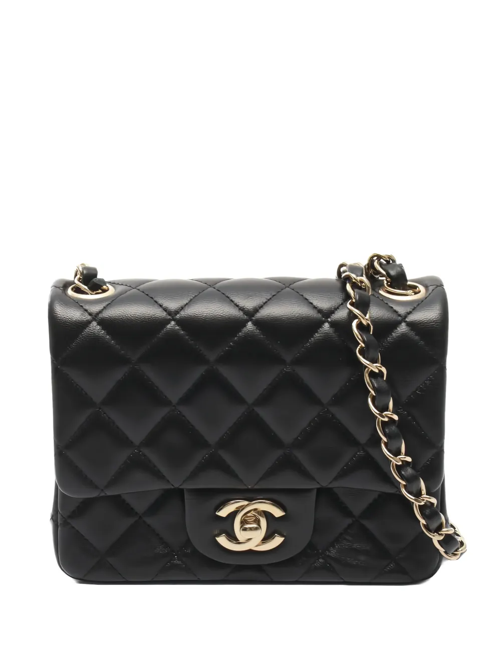 CHANEL Pre-Owned 2020s Mini Matelassé chain shoulder bag - Nero