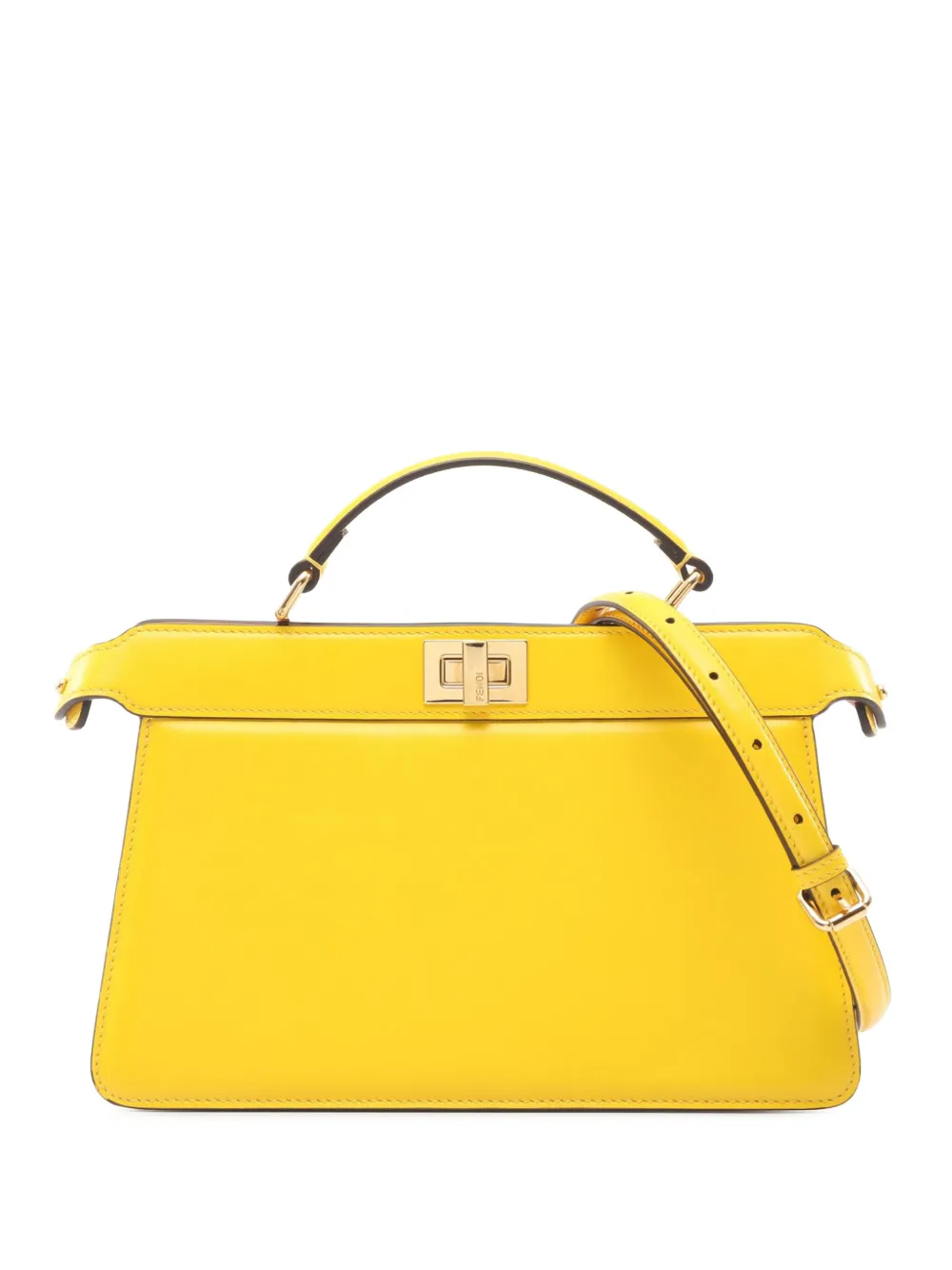 Fendi Pre-Owned 2014-2015 Leather Peekaboo ISeeU East-West satchel - Giallo