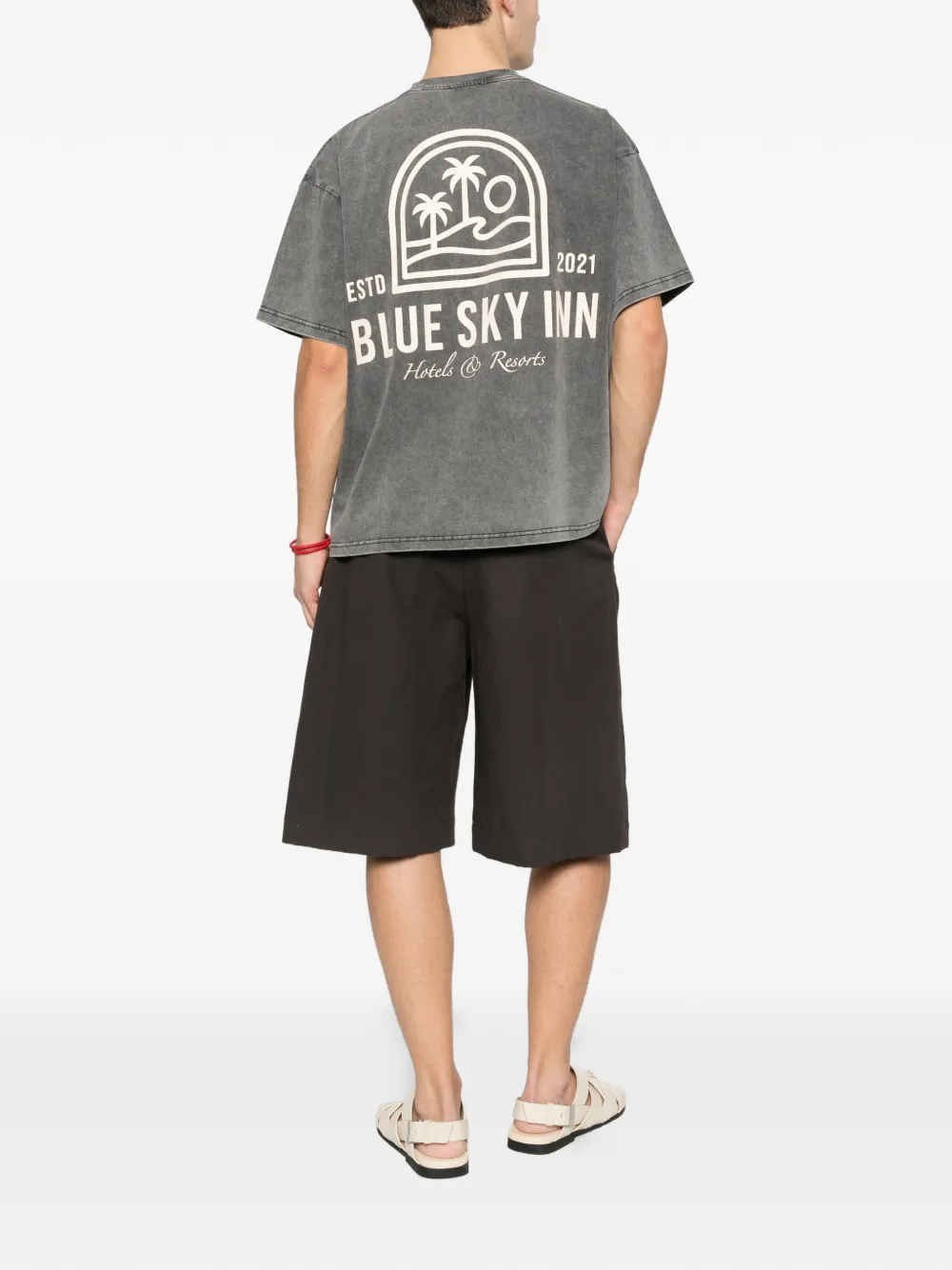 BLUE SKY INN resort logo T-shirt - Grijs