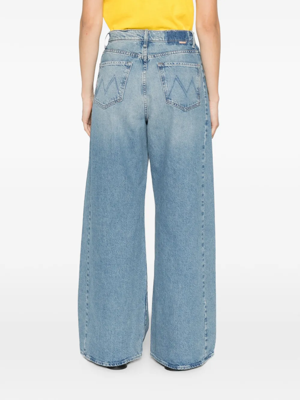 MOTHER Jeans met vijf zakken en riemlus Blauw