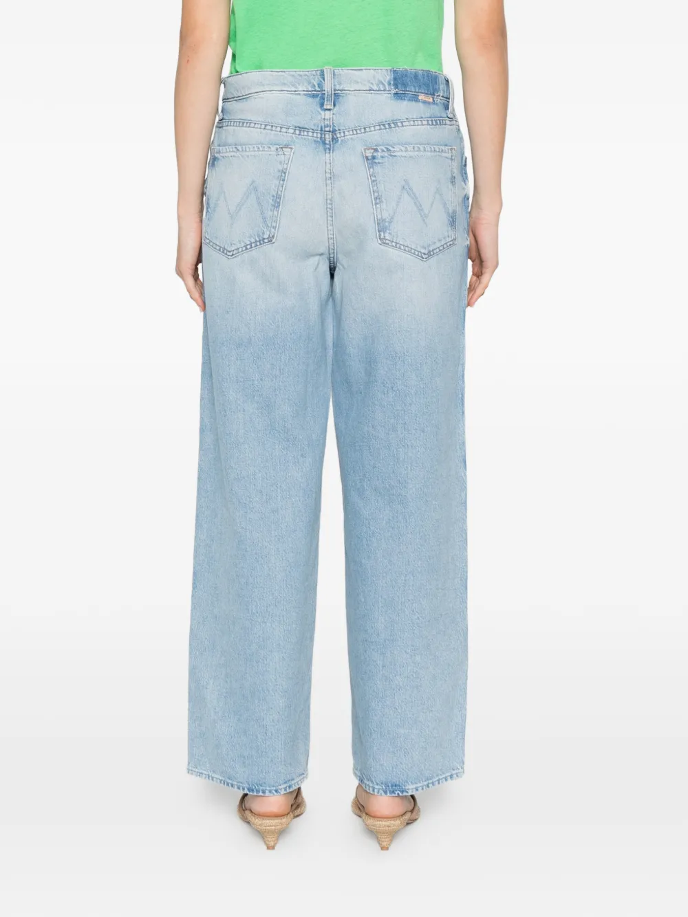 MOTHER Jeans met vijf zakken en riemlus Blauw