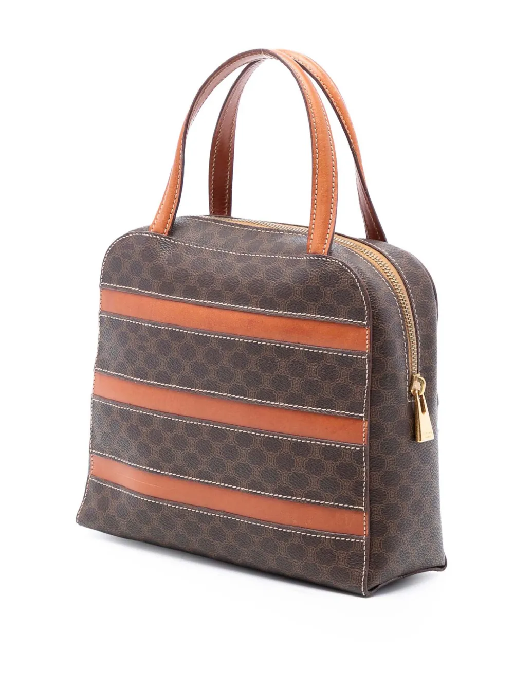  Celine Pre-owned 1997 Macadam Coated Canvas Handbag - Brown 