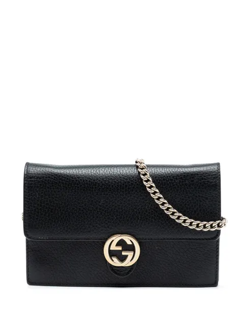 Gucci Pre-Owned 2000-2015 Leather Interlocking G Dollar Wallet on Chain crossbody bag