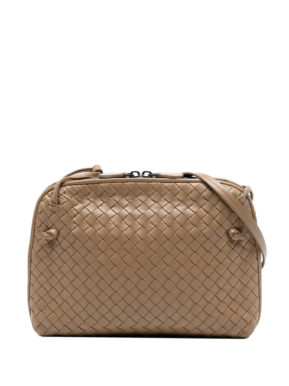 Bottega Veneta Pre-Owned 2012-2025 Nappa Intrecciato Nodini crossbody bag - Marrone