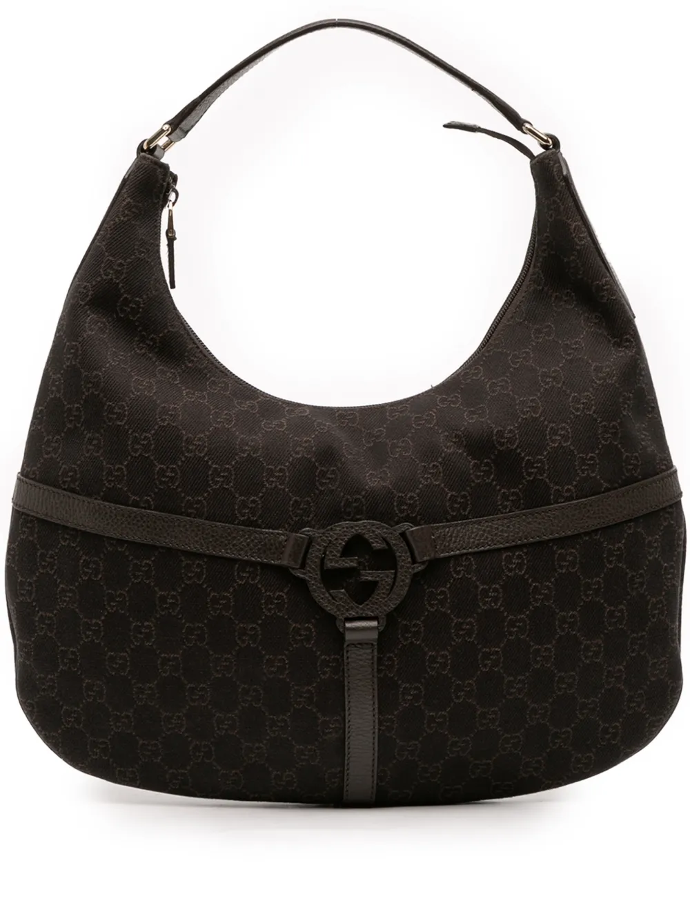 Gucci Pre-Owned 2016-2025 GG Denim Reins hobo bag - Marrone